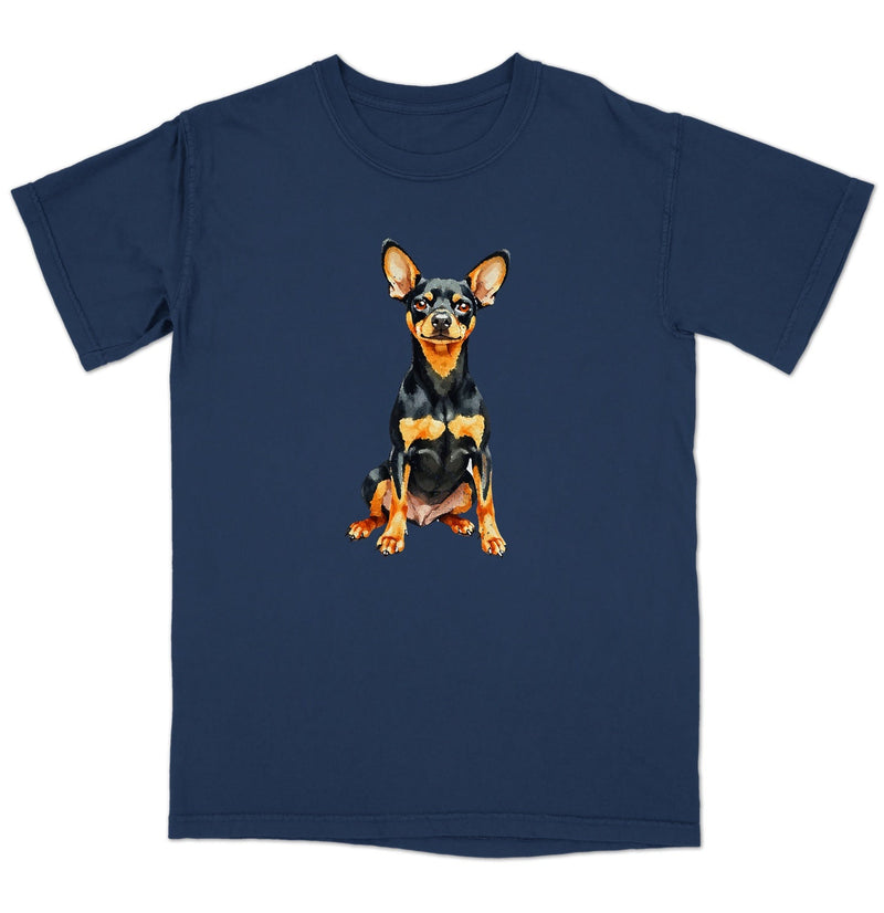 Watercolor Miniature Pinscher Adult Unisex T-Shirt