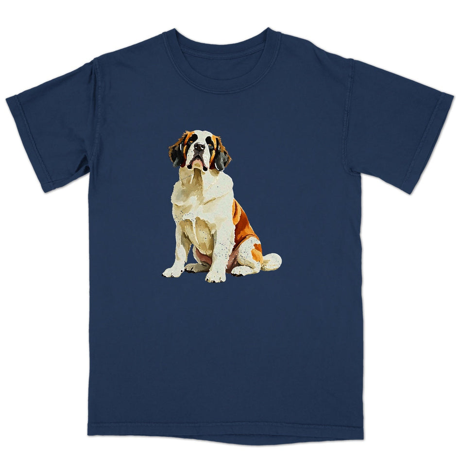 Watercolor Saint Bernard  Adult Unisex T-Shirt