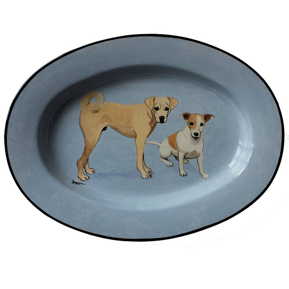 Hand-Painted Personalized Ceramic Oval Platter