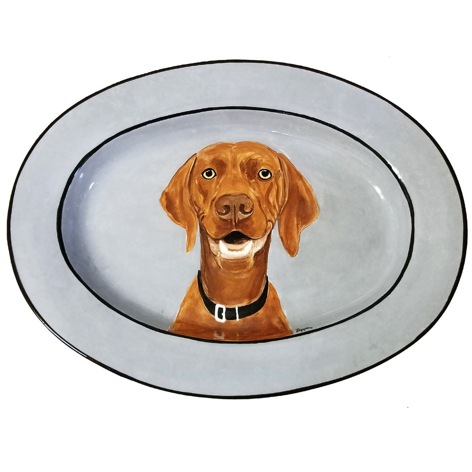 Hand-Painted Personalized Ceramic Oval Platter