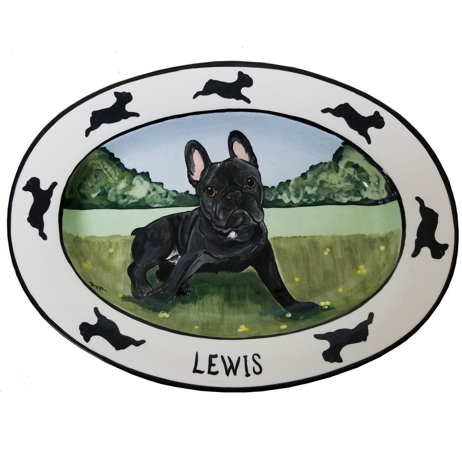 Hand-Painted Personalized Ceramic Oval Platter