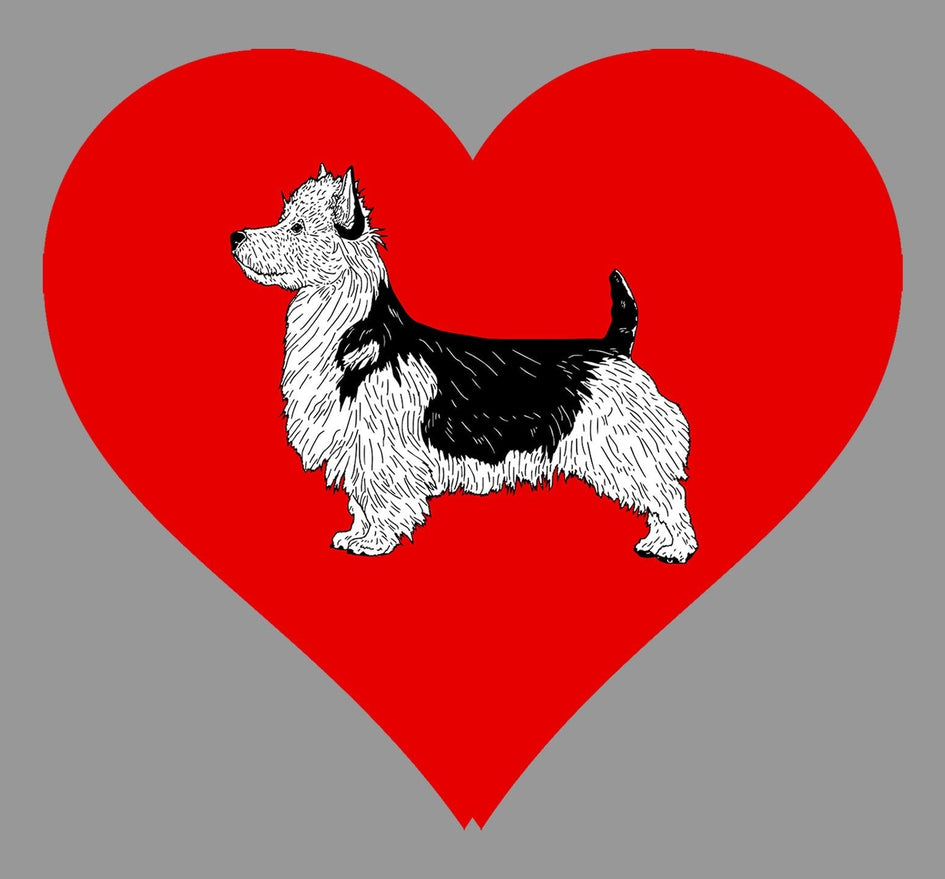 Australian Terrier on Heart Left Chest - Full-Zip Hoodie Sweatshirt