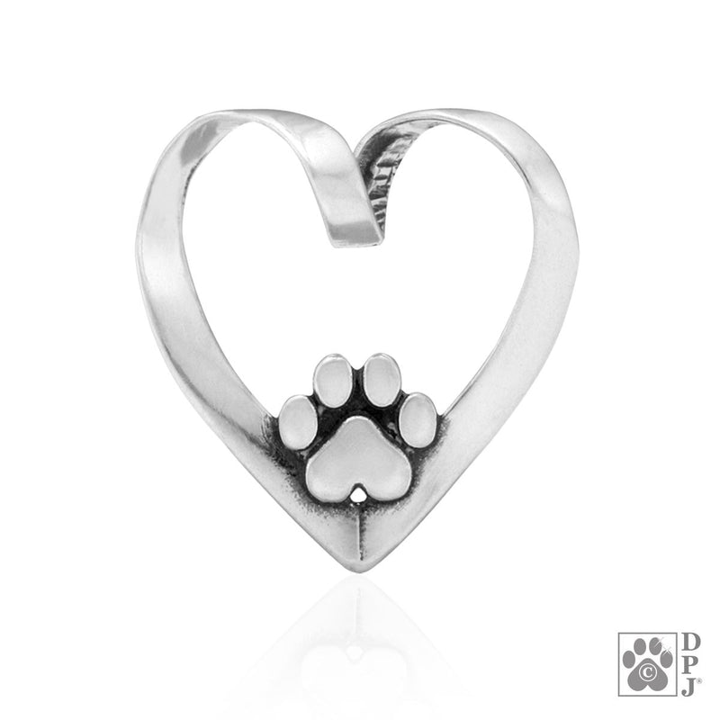 Heart Dog Slide Pendant