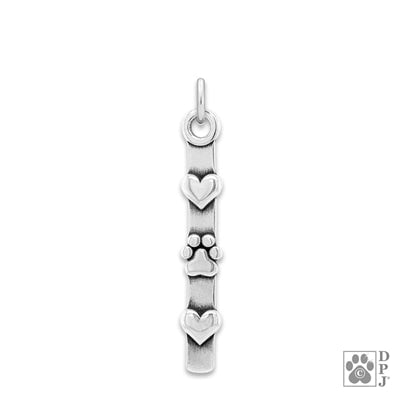 Sterling Silver For The Love of Paws Pendant