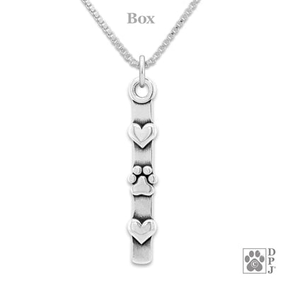 Sterling Silver For The Love of Paws Pendant
