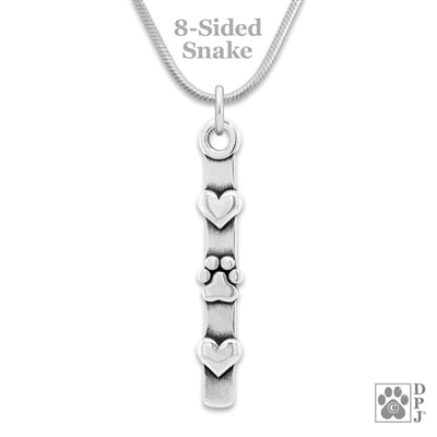 Sterling Silver For The Love of Paws Pendant