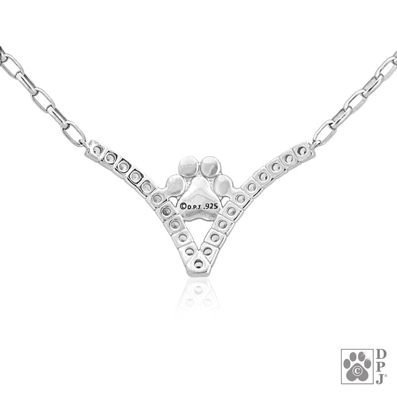Cubic Zirconia Paw Print Bracelet