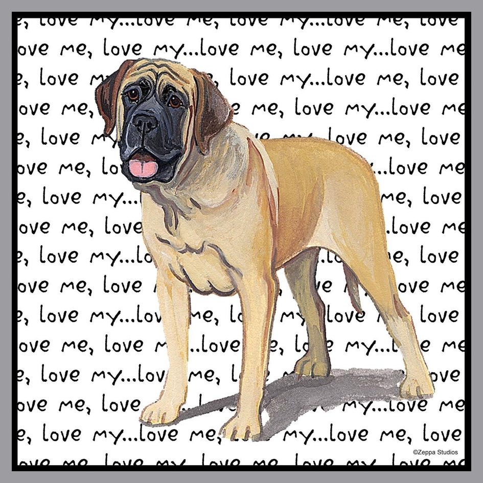 Mastiff Love Text - Adult Unisex T-Shirt