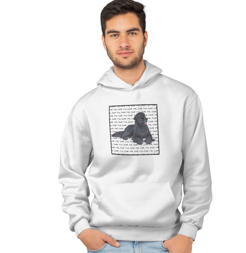 Newfoundland Love Text - Adult Unisex Hoodie Sweatshirt