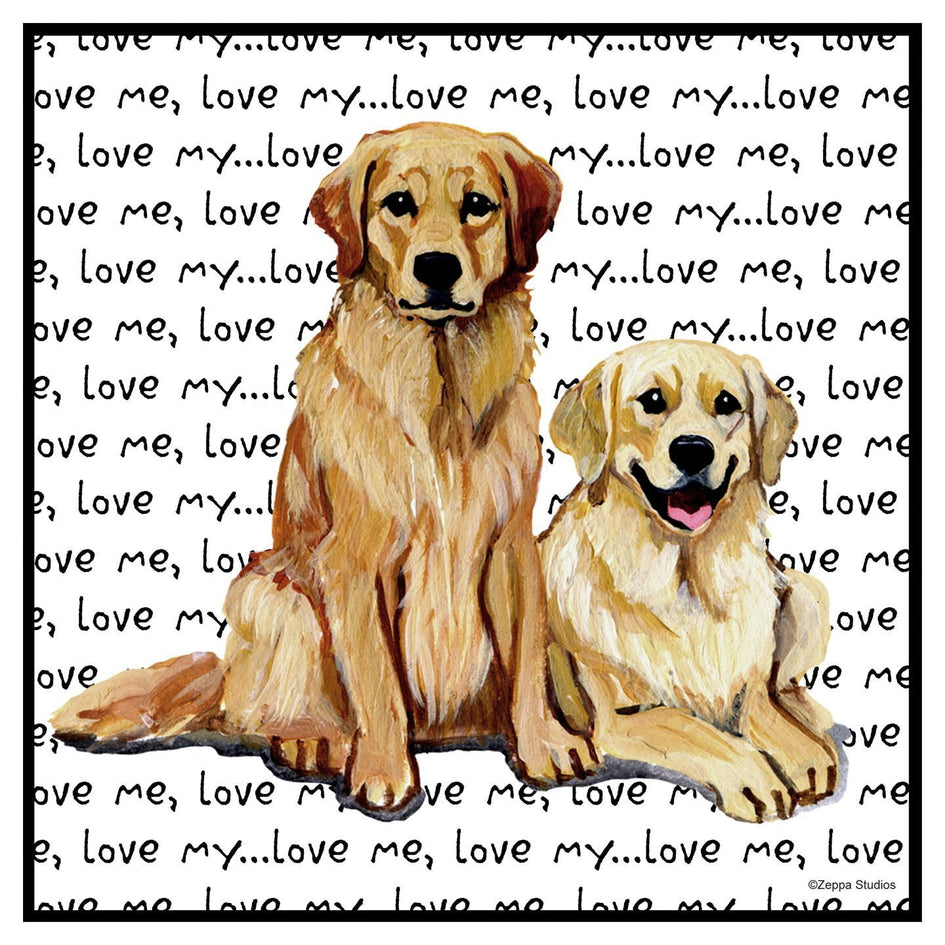 Golden Retriever Retriever Love Text - Adult Unisex T-Shirt