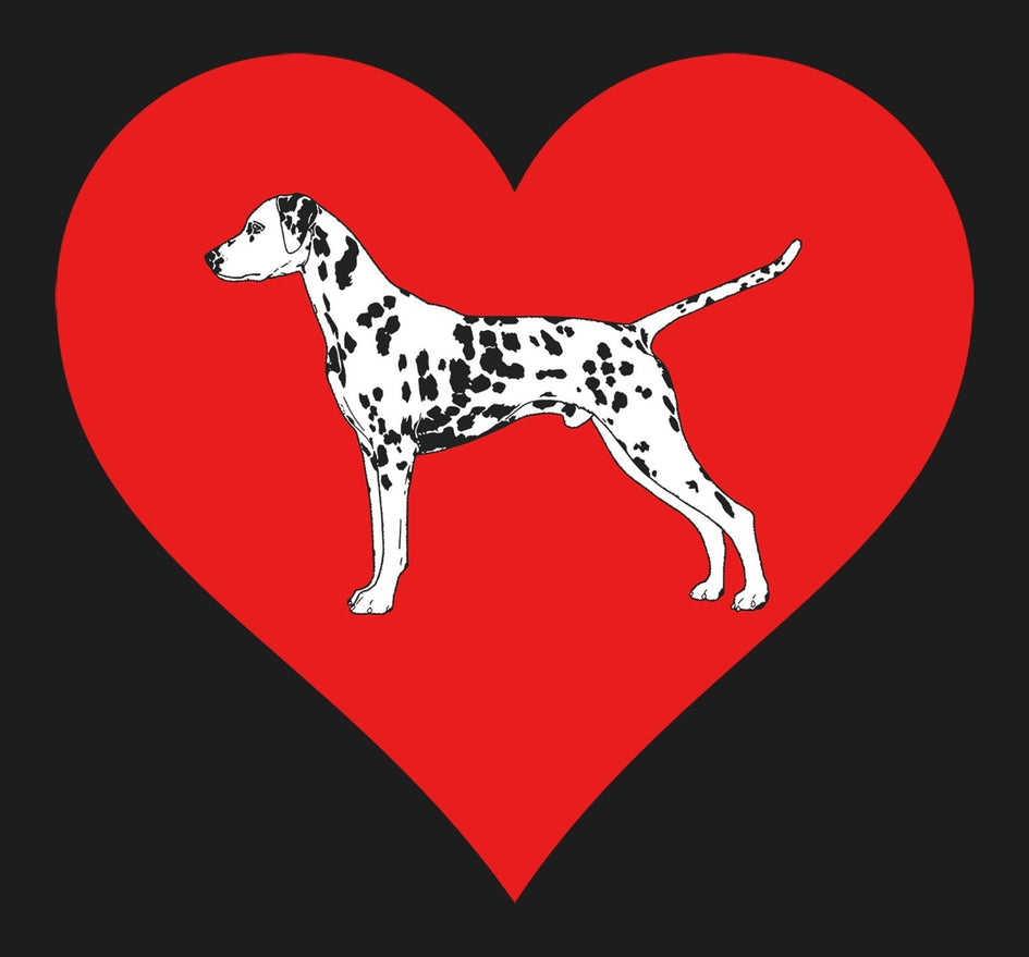 Dalmatian on Heart Left Chest - Full-Zip Hoodie Sweatshirt