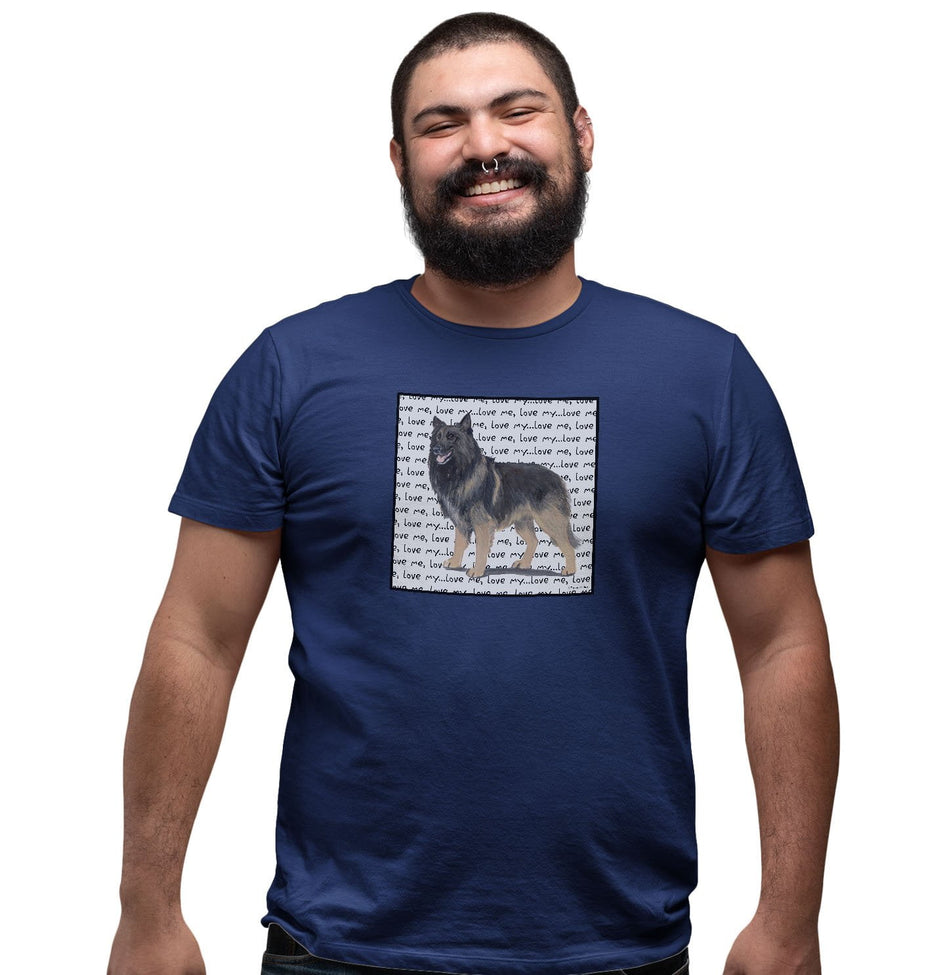 Belgian Tervuren Love Text - Adult Unisex T-Shirt