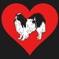 Japanese Chin on Heart Left Chest - Full-Zip Hoodie Sweatshirt