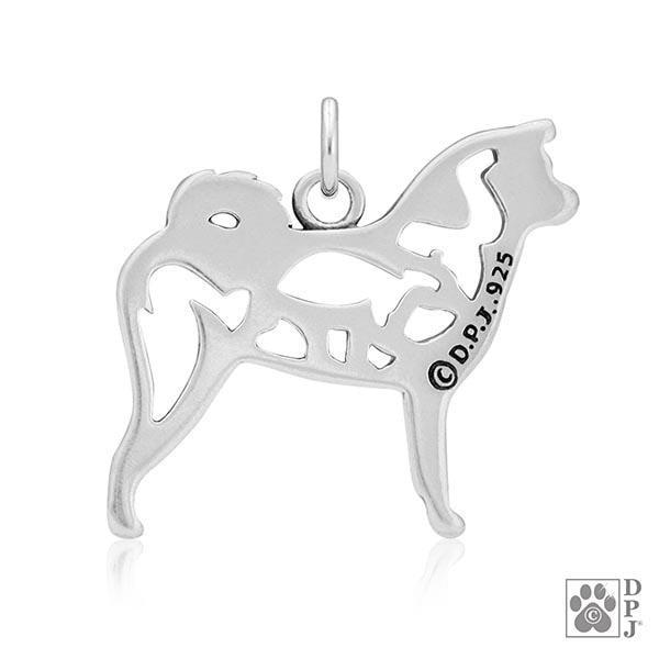 Akita w/Bear, Body, Pendant