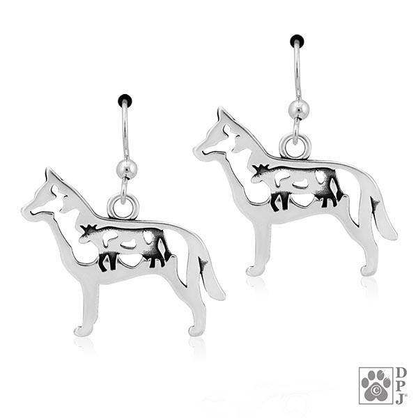 Australian Cattle Dog w/Cow, Body, Earring