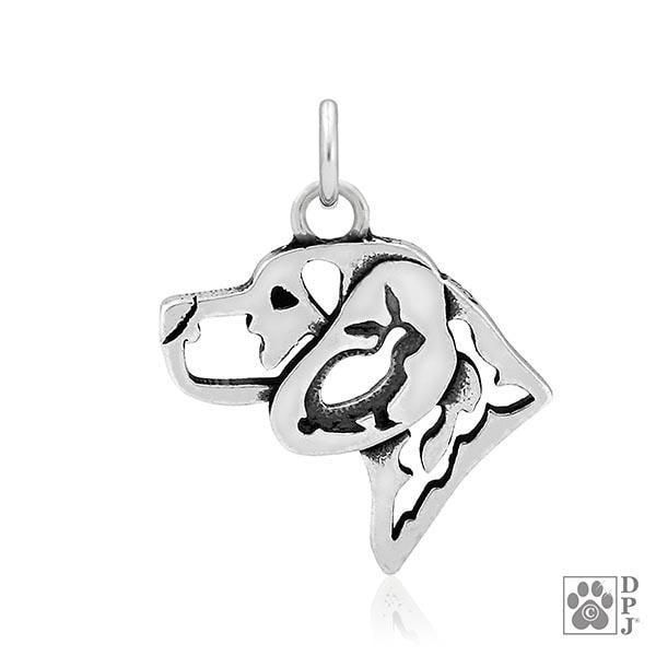 Beagle w/Bunny, Head, Pendant