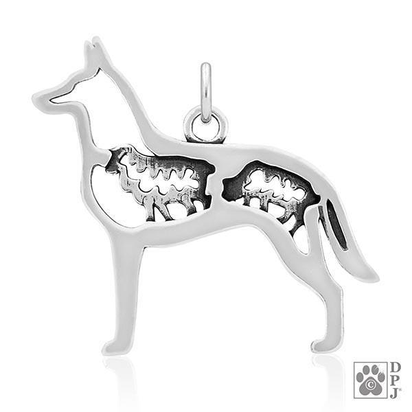 Belgian Malinois w/Sheep, Body, Pendant