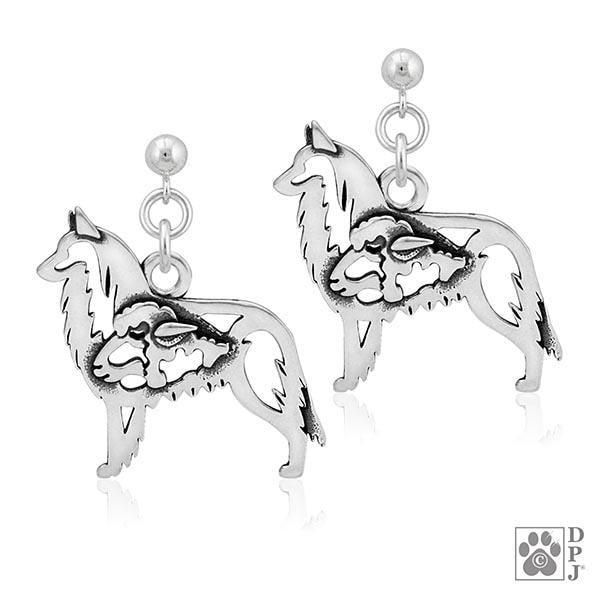 Belgian Tervuren, w/Sheep, Body, Earring