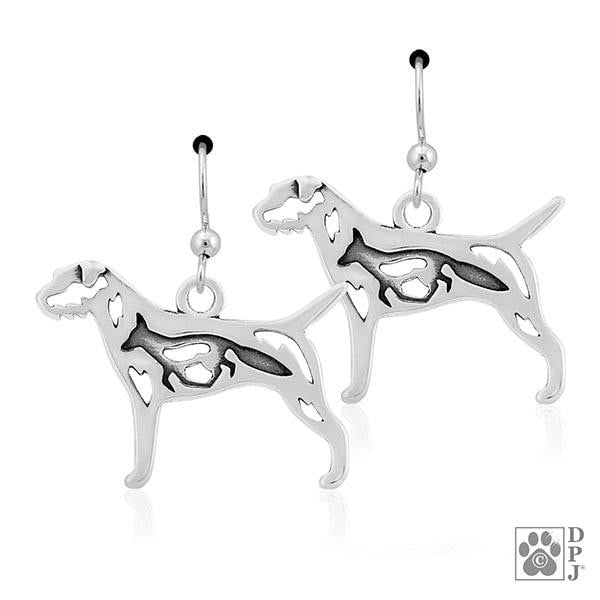Border Terrier w/Fox, Body, Earring