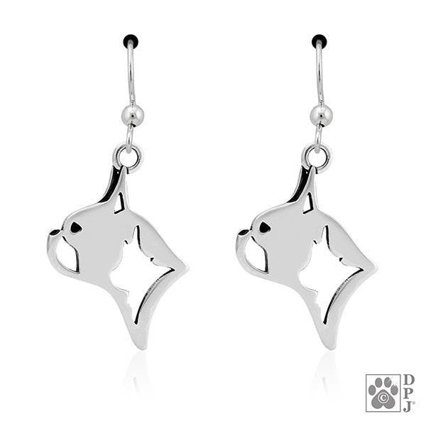 Boston Terrier, Head, Earring
