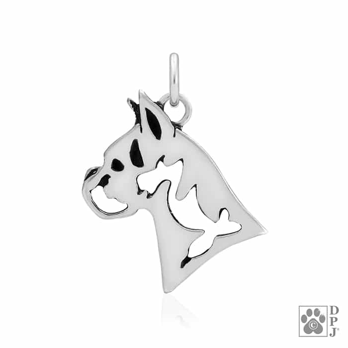 Boxer, Cropped Ears, Head, Pendant