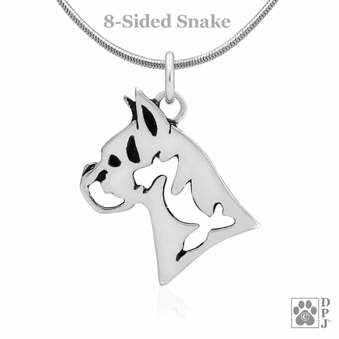 Boxer, Cropped Ears, Head, Pendant