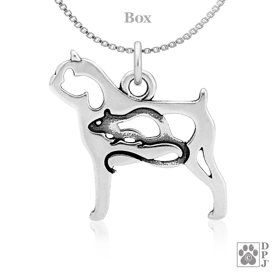 Brussels Griffon Smooth w/Rat Body, Pendant