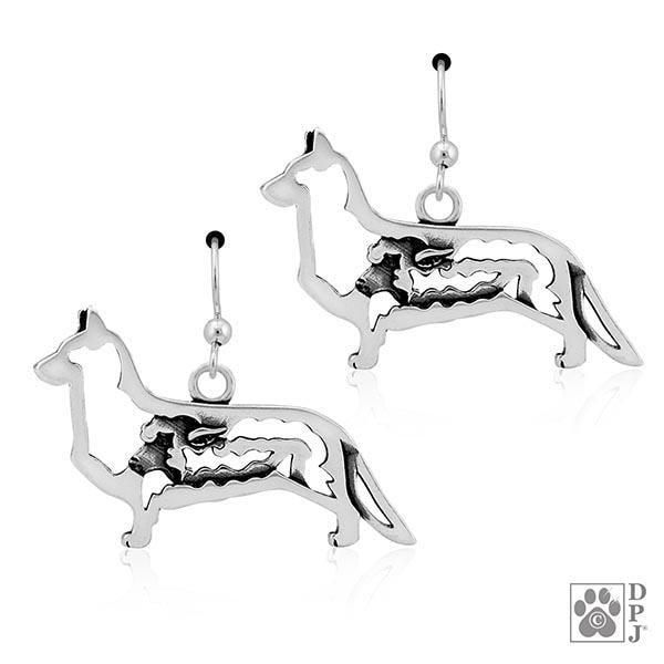 Cardigan Welsh Corgi w/Sheep, Body, Earring