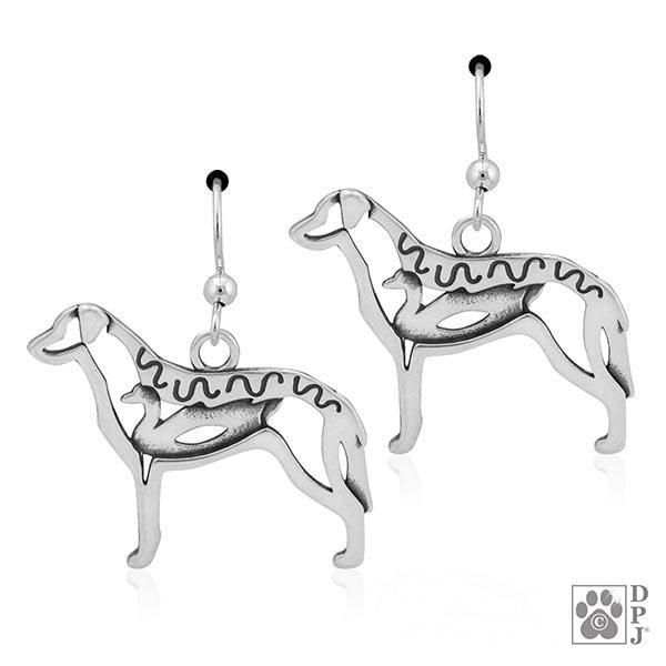 Chesapeake Bay Retriever w/Duck, Body, Earring