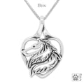 Collie In Heart Necklace