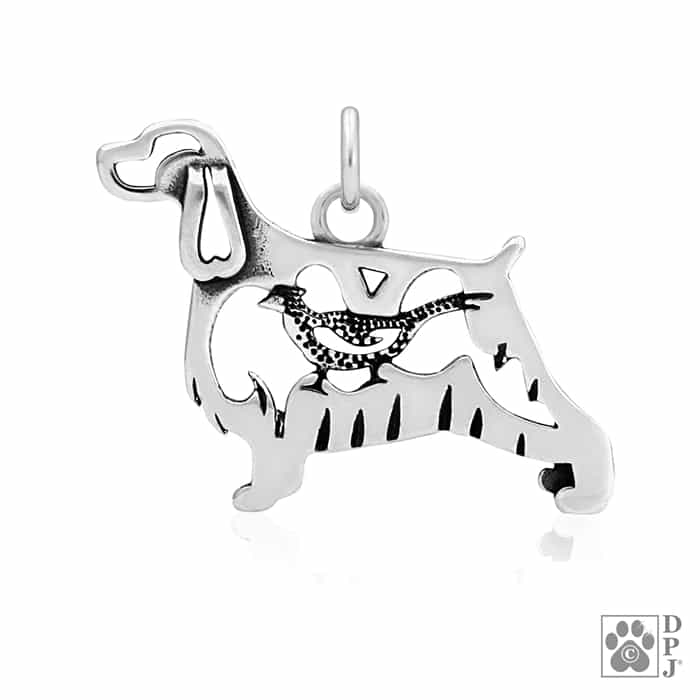 English Springer Spaniel w/Pheasant, Body, Pendant