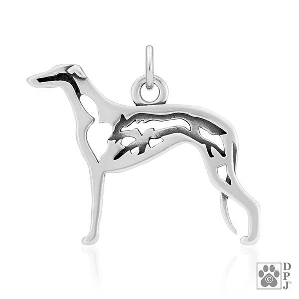 Greyhound, w/Fox, Body, Pendant