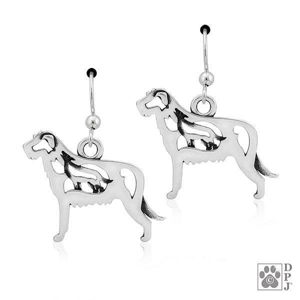 Irish Wolfhound, w/Wolf, Body, Earring