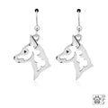 Miniature Pinscher, Head, Earrings