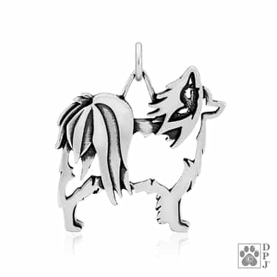 Papillon, w/Butterfly in ear, Body, Pendant