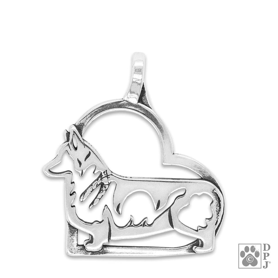 Pembroke Welsh Corgi In Heart Necklace