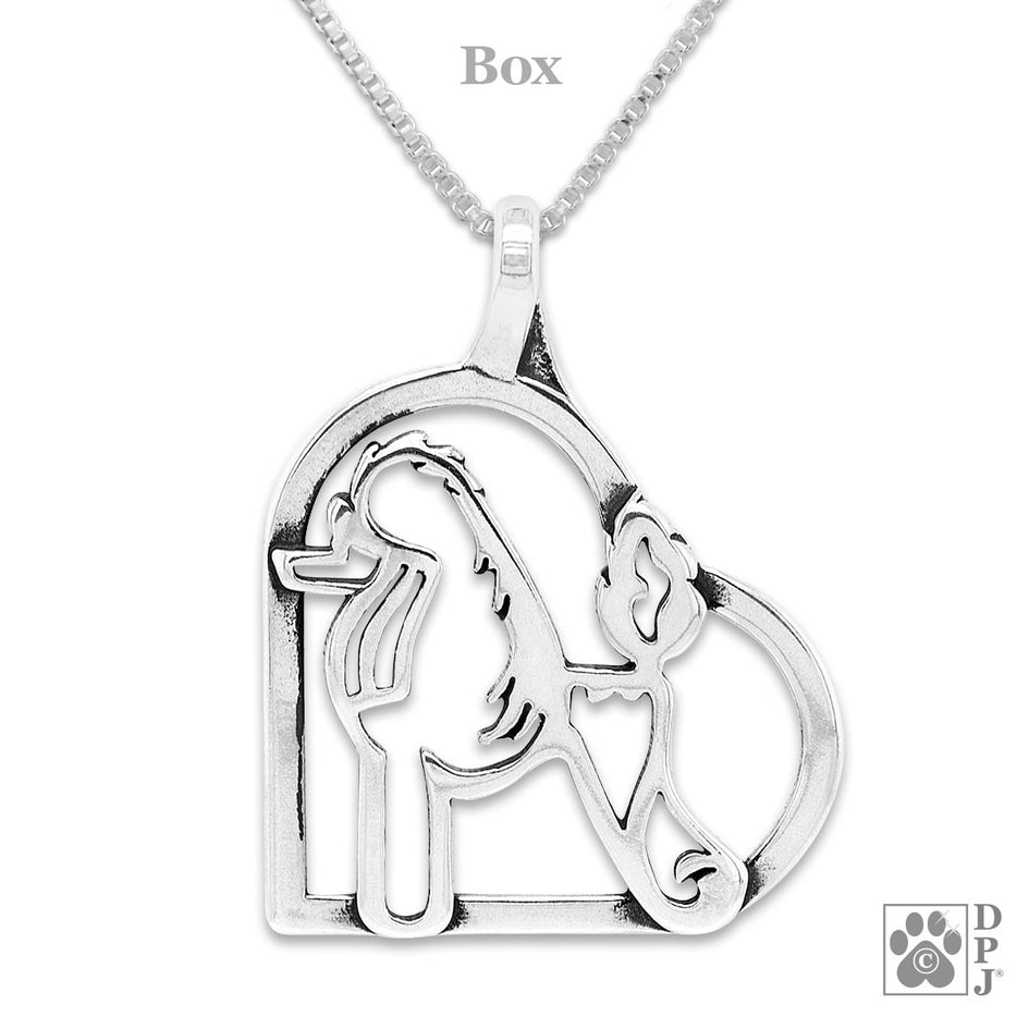Poodle In Heart Necklace, Scandinavian Body