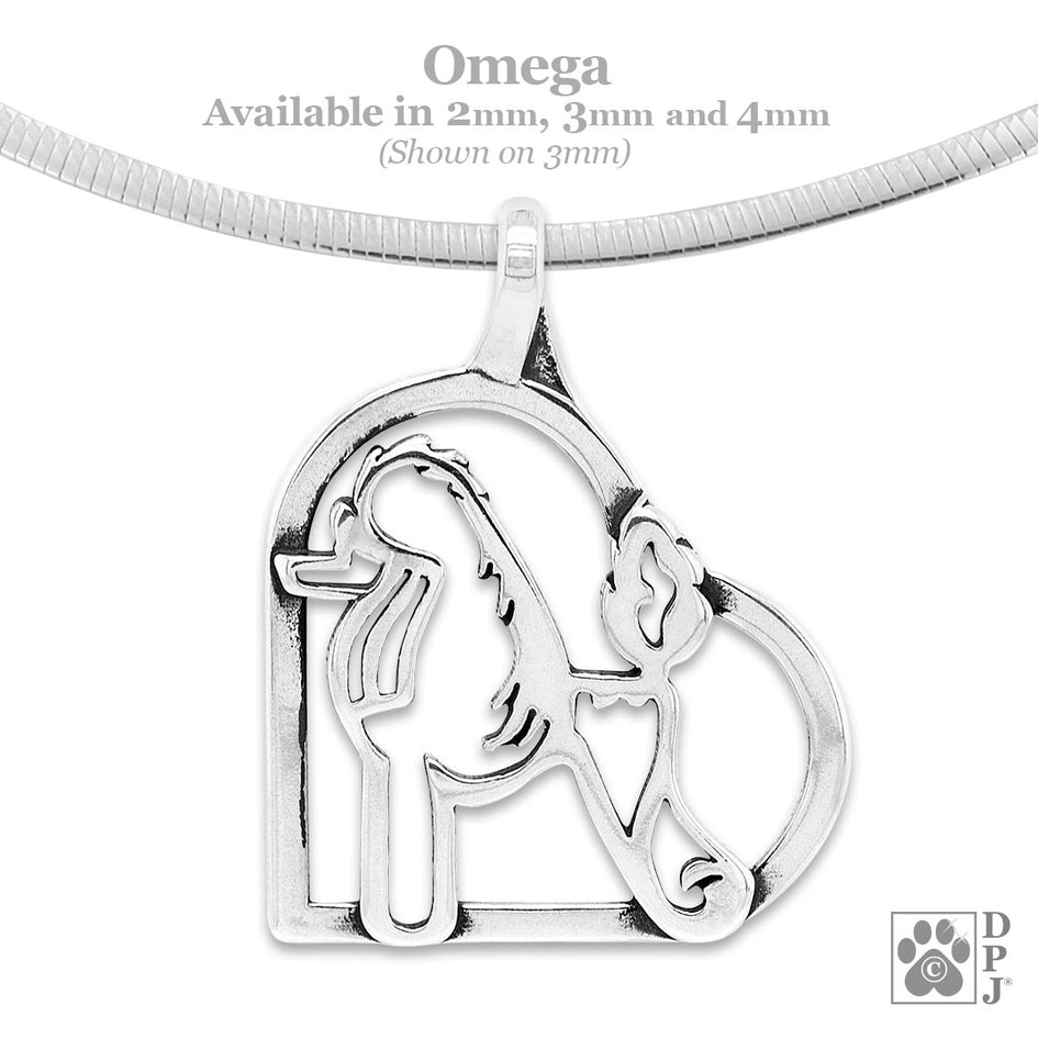 Poodle In Heart Necklace, Scandinavian Body