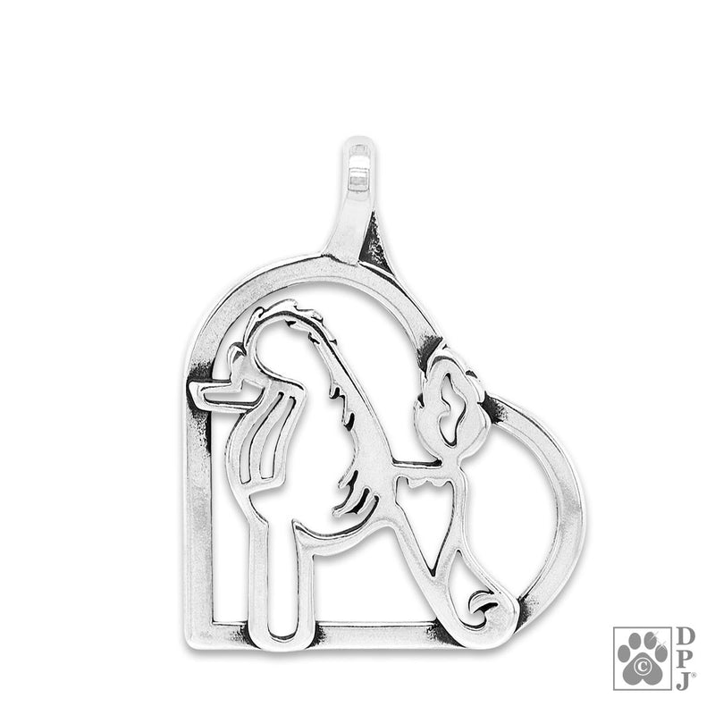 Poodle In Heart Necklace, Scandinavian Body