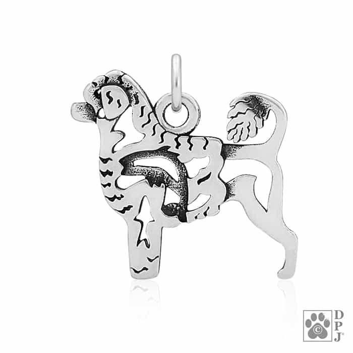 Portuguese Water Dog, Lion Cut, Body, Pendant