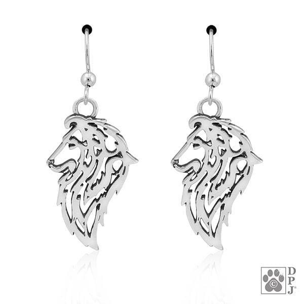 Shetland Sheepdog, Head, Earrings