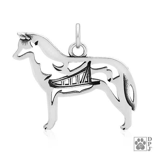Siberian Husky w/Sled, Body, Pendant