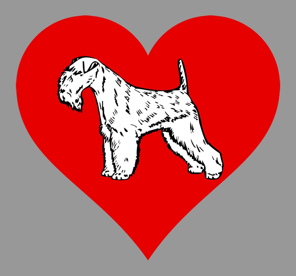 Lakeland Terrier on Heart Left Chest - Full-Zip Hoodie Sweatshirt