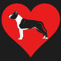 American Staffordshire Terrier on Heart Left Chest - Full-Zip Hoodie Sweatshirt