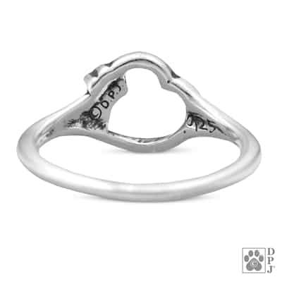 Paws On My Heart Sterling Silver Ring