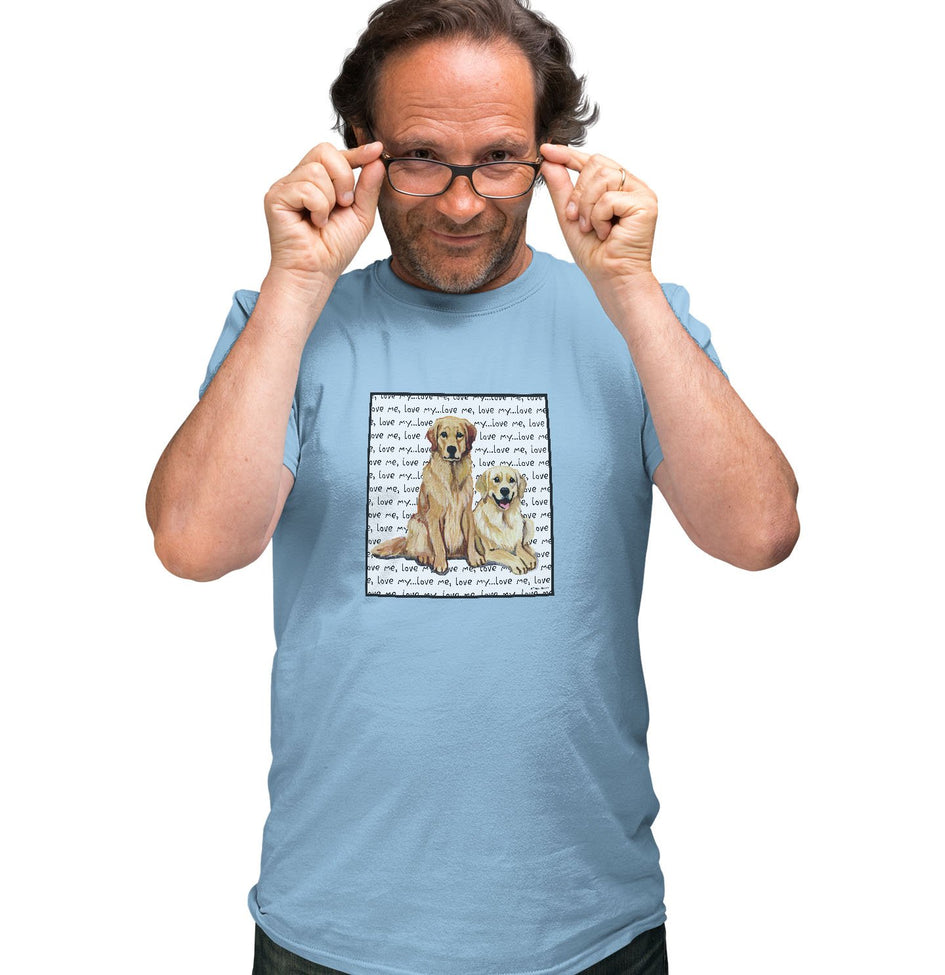 Golden Retriever Retriever Love Text - Adult Unisex T-Shirt