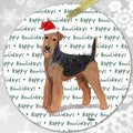 Airedale Terrier "Happy Howlidays" Ornament