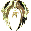 Airedale Terrier Gold Plated Holiday Angel Wing Ornament