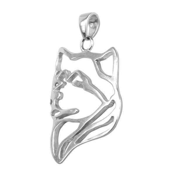 Alaskan Malamute Sterling Silver Cut Out Pendants
