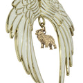 Australian Shepherd Gold Plated Holiday Angel Wing Ornament